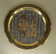 Handmade Golden Plate – "ذهب تاج الفرعون" (Dhahab Taj al-Firaun) – "Pharaoh’s Crown Gold"