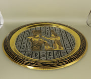 Handmade Golden Plate – "ذهب تاج الفرعون" (Dhahab Taj al-Firaun) – "Pharaoh’s Crown Gold"