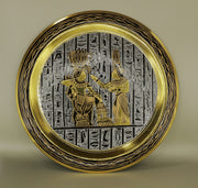 Handmade Golden Plate – "ذهب تاج الفرعون" (Dhahab Taj al-Firaun) – "Pharaoh’s Crown Gold"