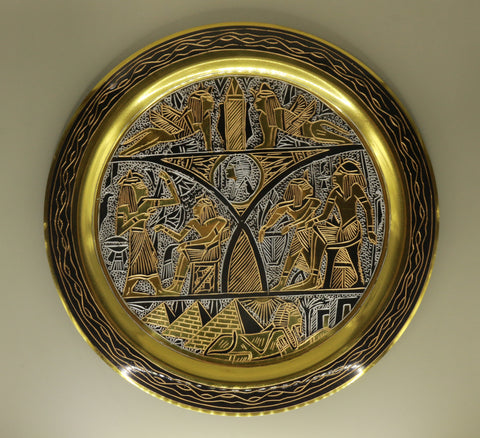 Handmade Golden Plate – "قرص الفرعون" (Qurs al-Fara‘on) – "Disk of the Pharaoh"