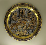 Handmade Golden Plate – "تراث الفراعنة" (Turath al-Fara‘ina) – "Heritage of the Pharaohs"