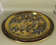 Handmade Golden Plate – "تراث الفراعنة" (Turath al-Fara‘ina) – "Heritage of the Pharaohs"
