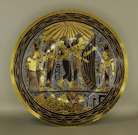 Handmade Plate – "عالم الأساطير" (A‘lam al-Asatir) – "World of Myths"