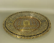 Handmade Golden Plate – "أسماء الله الحسنى" (Asmā’ Allāh al-Ḥusnā) – "The Names of Allah"