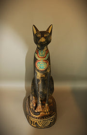 Royal Egyptian Artifact – "قطة مصرية" (Qiṭṭah Miṣrīyah) – "Egyptian Cat" (pharaonic schist)
