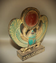 Royal Egyptian Artifact – "جعران مجنح" (Jaʿrān Majnīḥ) – "Winged Scarab" (pharaonic schist)