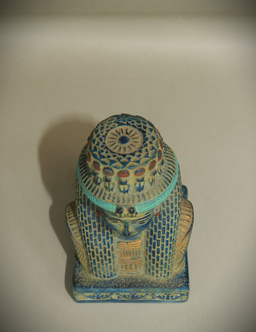 Royal Egyptian Artifact – "كليوباترا" (Klyōpātrā) – "Cleopatra" (blue pharaonic schist)