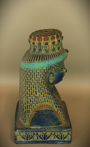 Royal Egyptian Artifact – "كليوباترا" (Klyōpātrā) – "Cleopatra" (blue pharaonic schist)