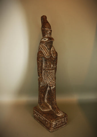 Royal Egyptian Artifact – "حورس" (Ḥūrūs) – "Horus" (light granite)