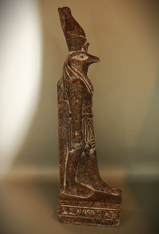 Royal Egyptian Artifact – "حورس" (Ḥūrūs) – "Horus" (light granite)