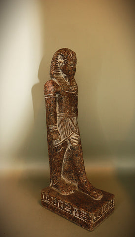 Royal Egyptian Artifact – "رمسيس" (Ramsīs) – "Ramses" (Standing Figure) (light granite)