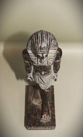 Royal Egyptian Artifact – "رمسيس" (Ramsīs) – "Ramses" (Standing Figure) (dark granite)