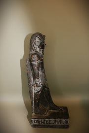 Royal Egyptian Artifact – "رمسيس" (Ramsīs) – "Ramses" (Standing Figure) (dark granite)