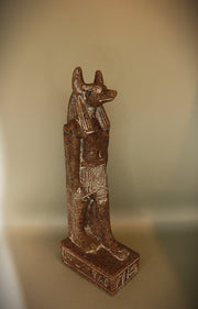 Royal Egyptian Artifact – "أنوبيس" (Anūbīs) – "Anubis" (dark granite)