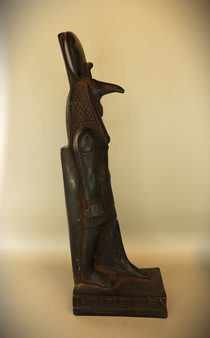 Royal Egyptian Artifact – "أنوبيس" (Anūbīs) – "Anubis" (Standing Figure) (pharaonic basalt)