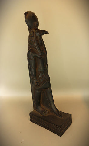 Royal Egyptian Artifact – "أنوبيس" (Anūbīs) – "Anubis" (Standing Figure) (pharaonic basalt)