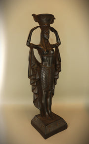 Royal Egyptian Artifact – "إيزيس" (Īzīs) – "Isis" (pharaonic basalt)