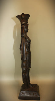 Royal Egyptian Artifact – "إيزيس" (Īzīs) – "Isis" (pharaonic basalt)