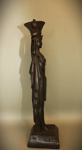 Royal Egyptian Artifact – "إيزيس" (Īzīs) – "Isis" (pharaonic basalt)